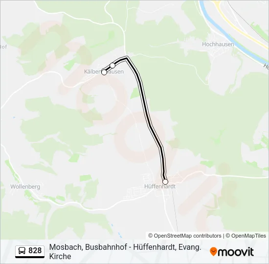 828 Bus Line Map
