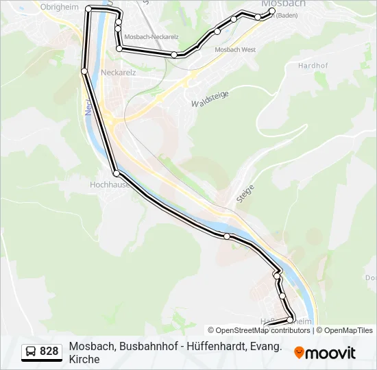 828 Bus Line Map