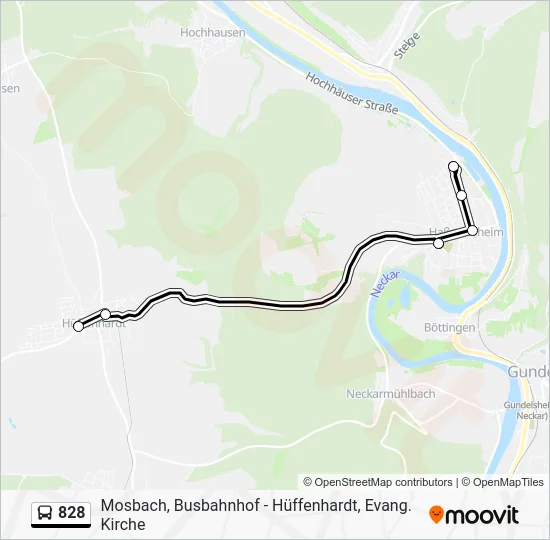 Автобус 828: карта маршрута