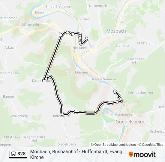 828 Bus Line Map