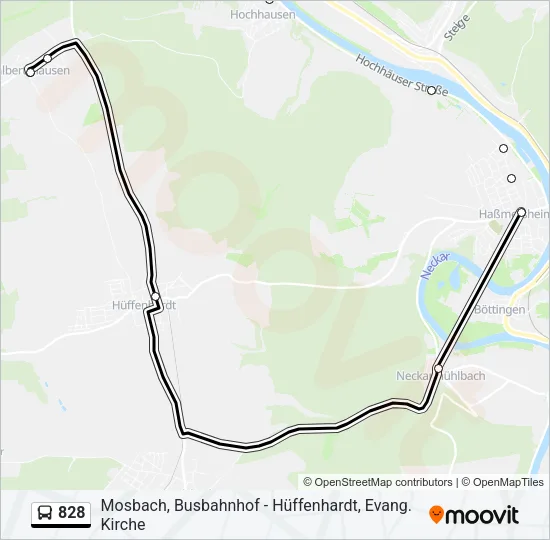 828 Bus Line Map