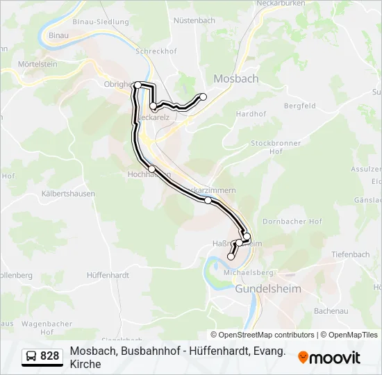 828 Bus Line Map