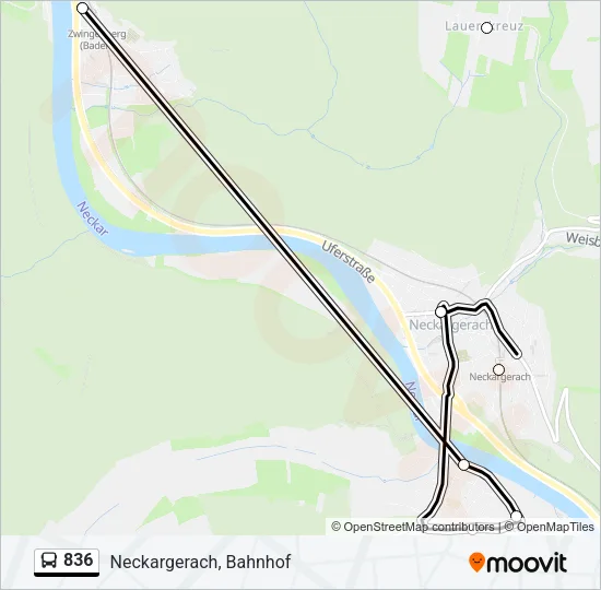 836 Bus Line Map