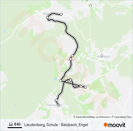 840 Bus Line Map