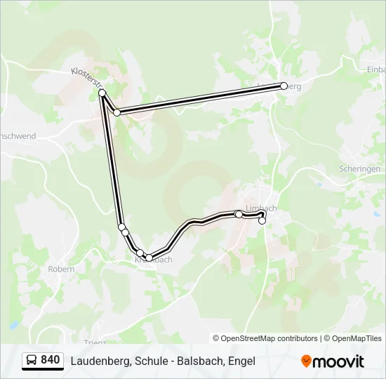 840 Bus Line Map