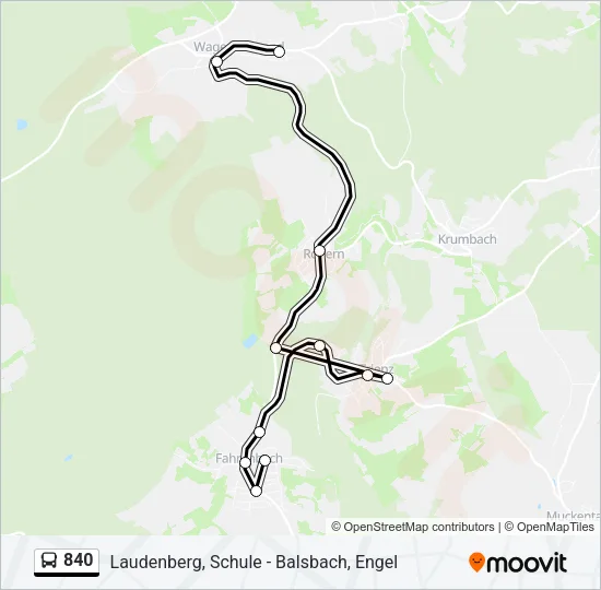 840 Bus Line Map