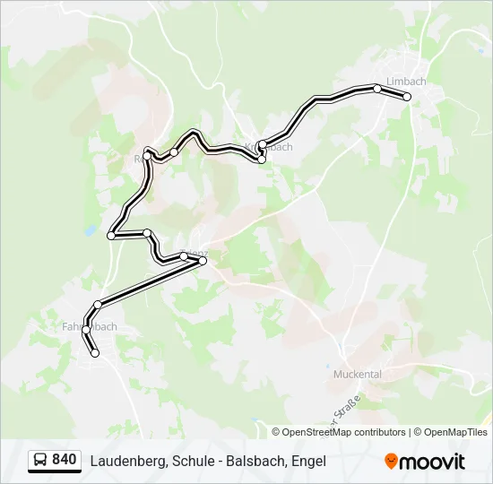 840 Bus Line Map