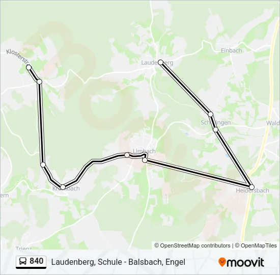 840 Bus Line Map