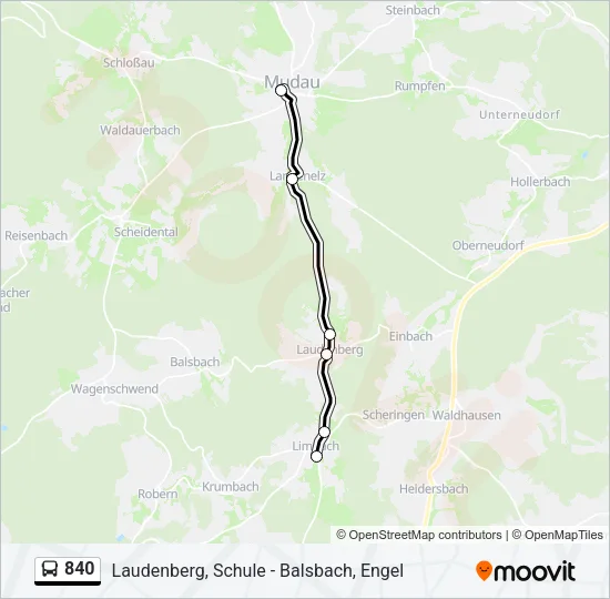 840 Bus Line Map