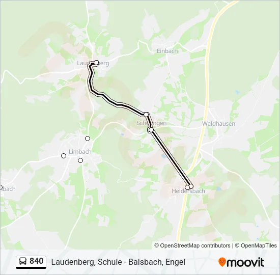840 Bus Line Map