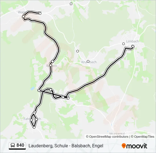 840 Bus Line Map