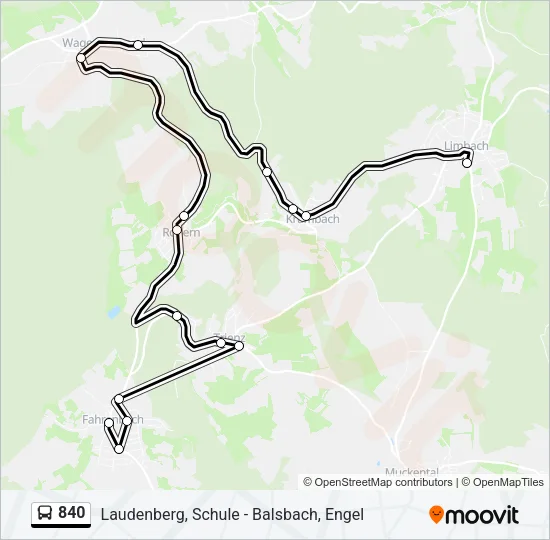 840 Bus Line Map
