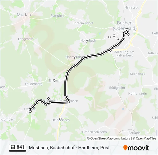 841 Bus Line Map