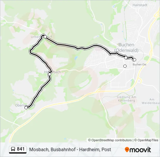 841 Bus Line Map