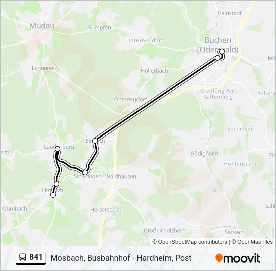 841 Bus Line Map