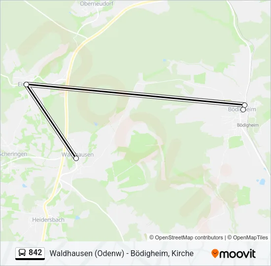 842 Bus Line Map