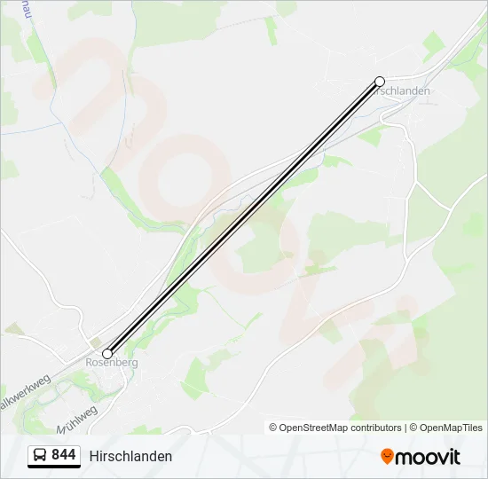 844 Bus Line Map