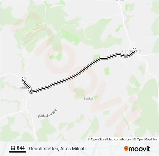 844 Bus Line Map
