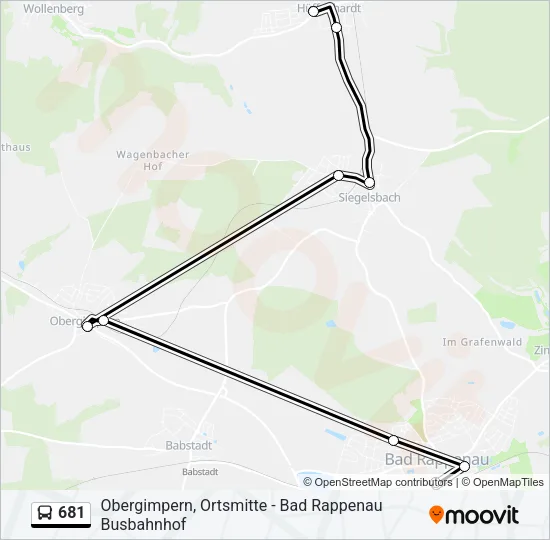 681 Bus Line Map