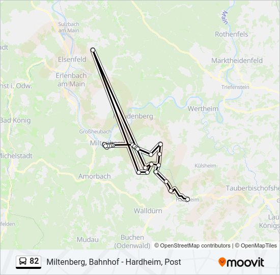 82 Bus Line Map