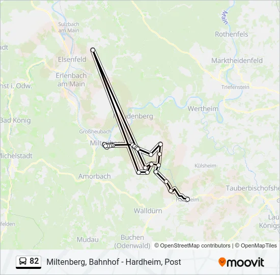 82 Bus Line Map