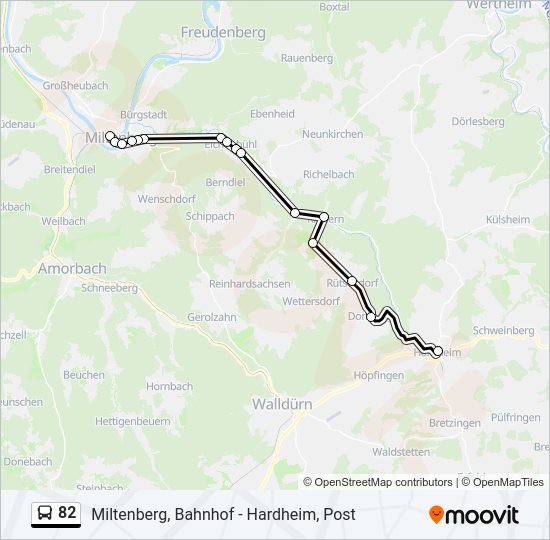 82 Bus Line Map