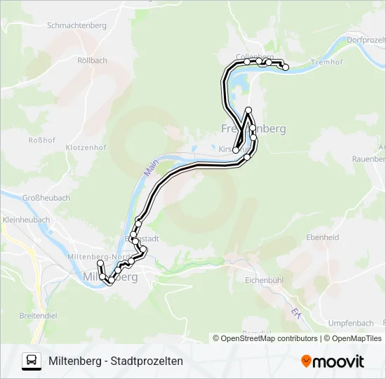 982 / 85 Bus Line Map