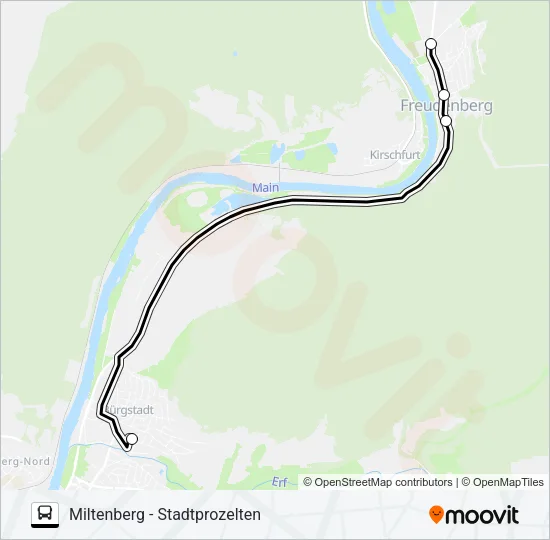 982 / 85 Bus Line Map