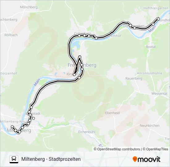 982 / 85 Bus Line Map