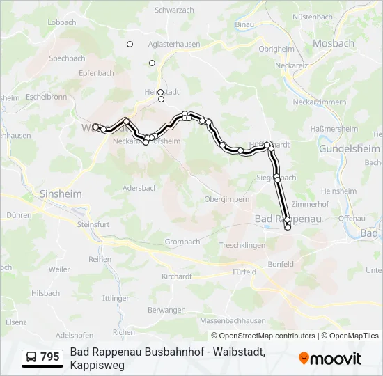 795 Bus Line Map