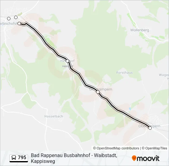 795 Bus Line Map