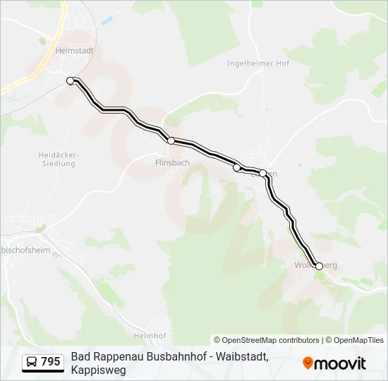 795 Bus Line Map