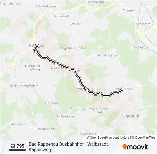 795 Bus Line Map