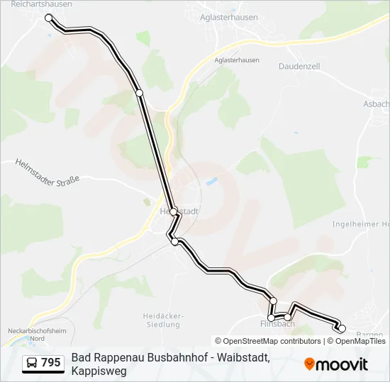 795 Bus Line Map