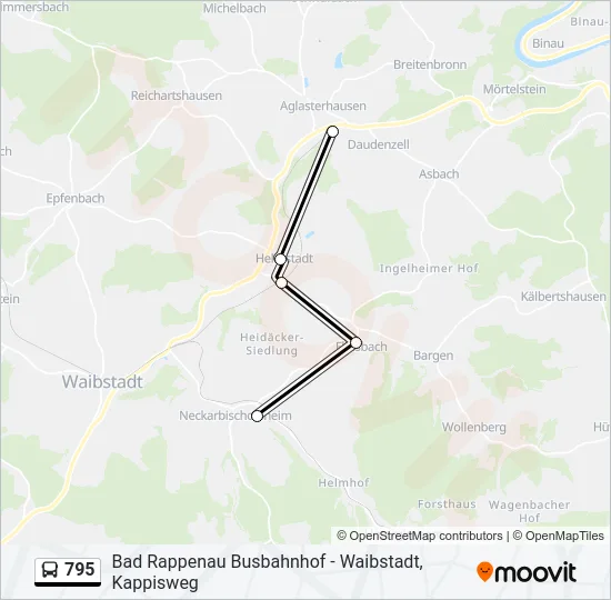 795 Bus Line Map
