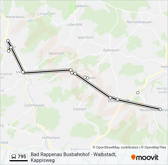 795 Bus Line Map