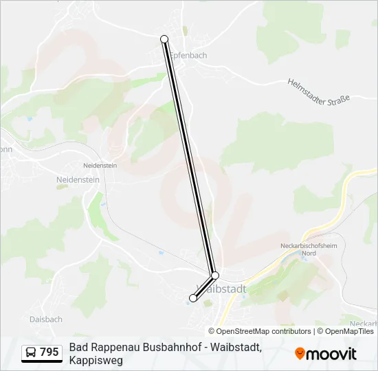 795 Bus Line Map