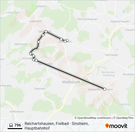 796 Bus Line Map