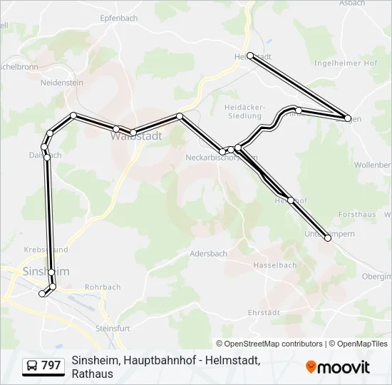 797 Bus Line Map