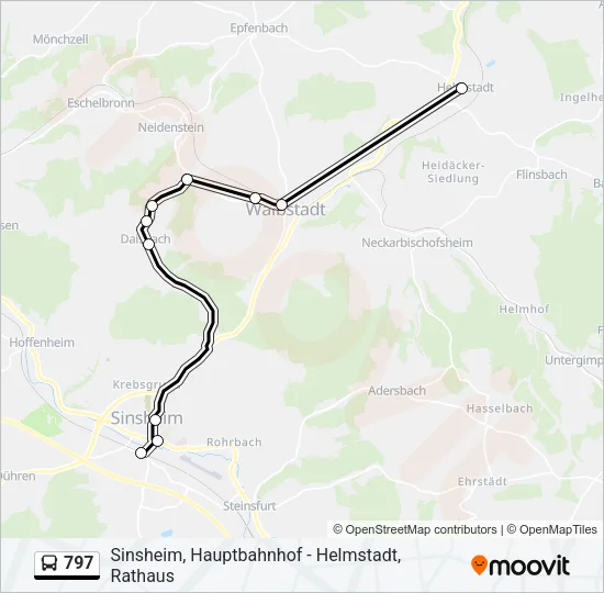 797 Bus Line Map