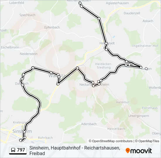 797 Bus Line Map