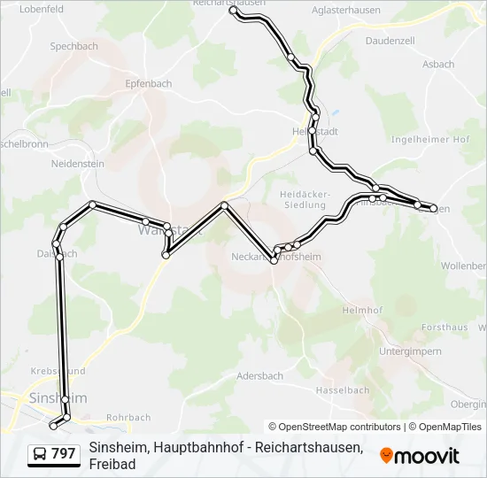 797 Bus Line Map