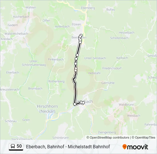 50 Bus Line Map