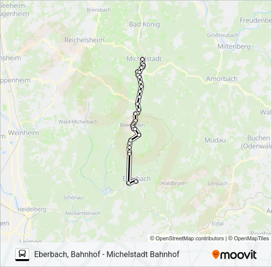 Автобус NATOURBUS LINIE 50: карта маршрута