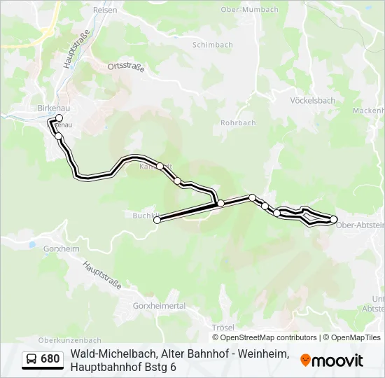 680 Bus Line Map