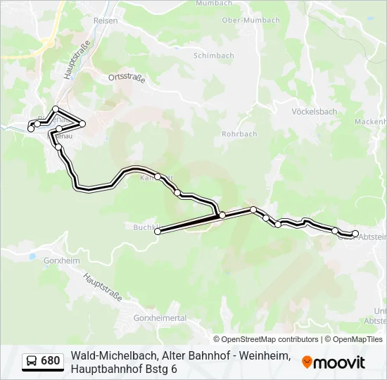 680 Bus Line Map