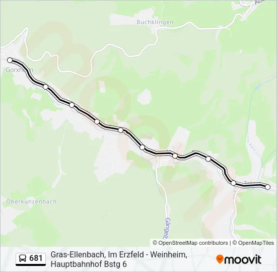 681 Bus Line Map
