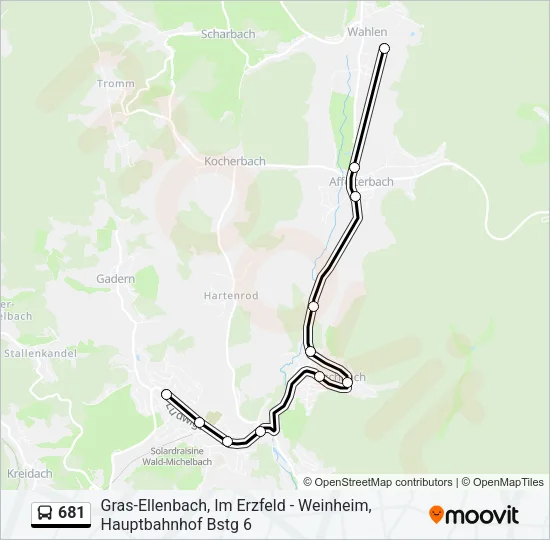 681 Bus Line Map