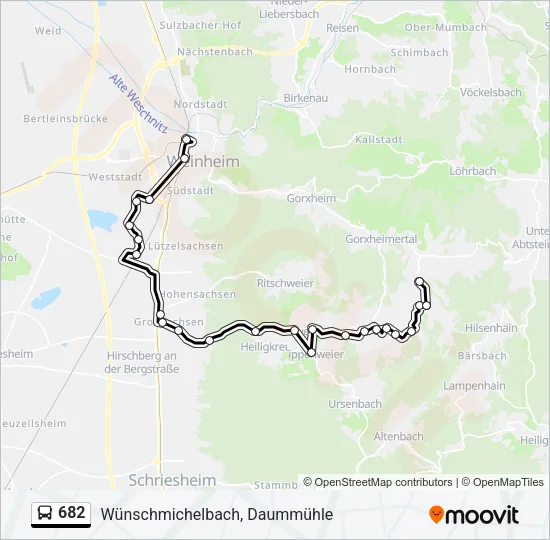 682 Bus Line Map