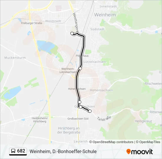 682 Bus Line Map